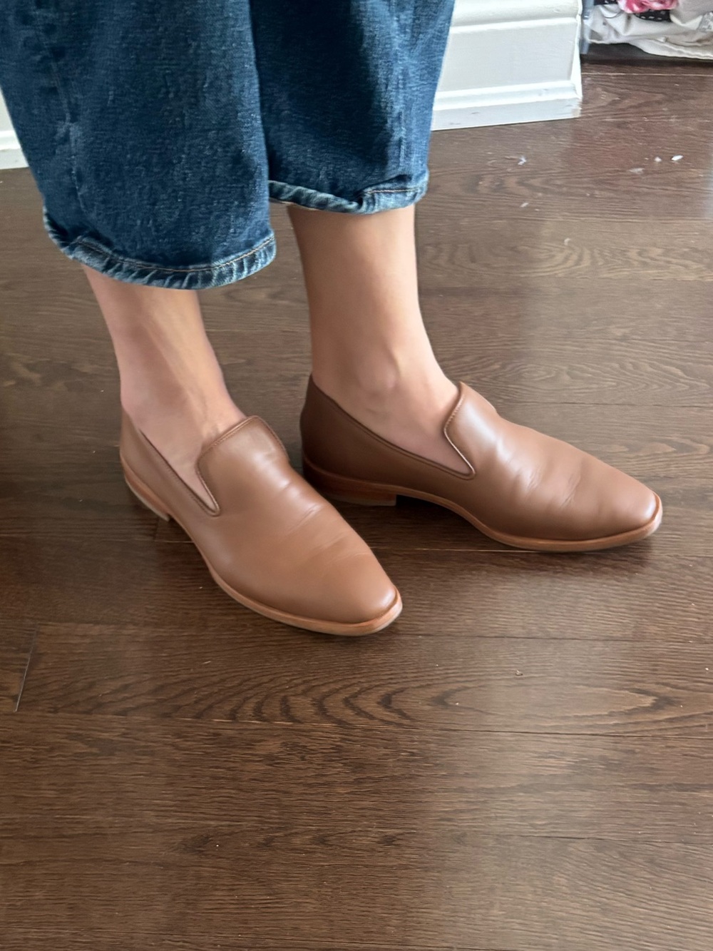 Poppy Barley Women's Tan Leather Slip-On Loafers